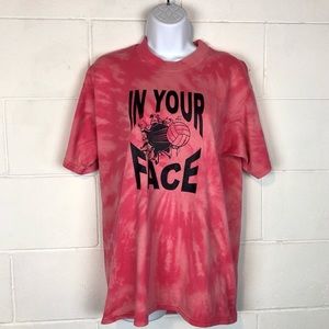 VINTAGE In Your Face One of a Kind Bleach Tie Dye T Shirt Unisex Large G1